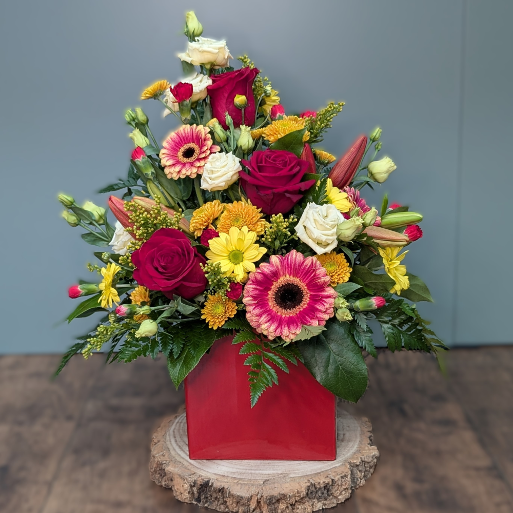 Boxed Arrangement, Vibrant (front-facing)