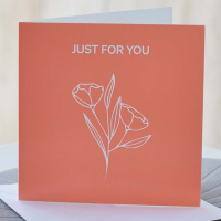 Greetings Card, Just For You | First for Flowers | Darlington - We'll add your special message to this ‘JUST FOR YOU' greetings card and place it into an envelope to go with your gift | Local florist in Cockerton, delivery or Click & Collect